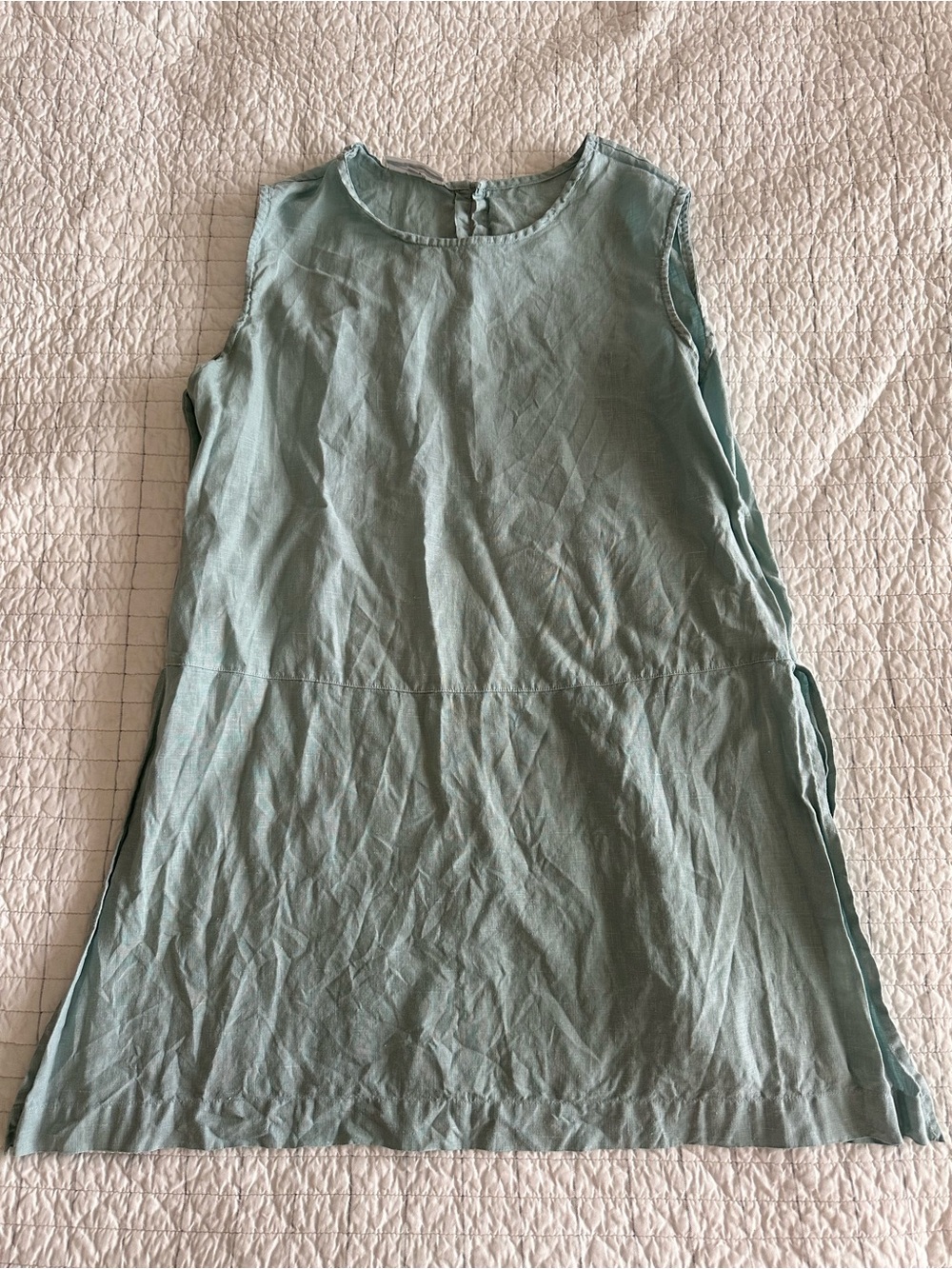 Bryn Walker 100% Linen Sleeveless Light Teal Tunic Top